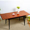 Mahogany Wood Retractable Convertible Dining Table Adjustable