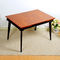 Mahogany Wood Retractable Convertible Dining Table Adjustable